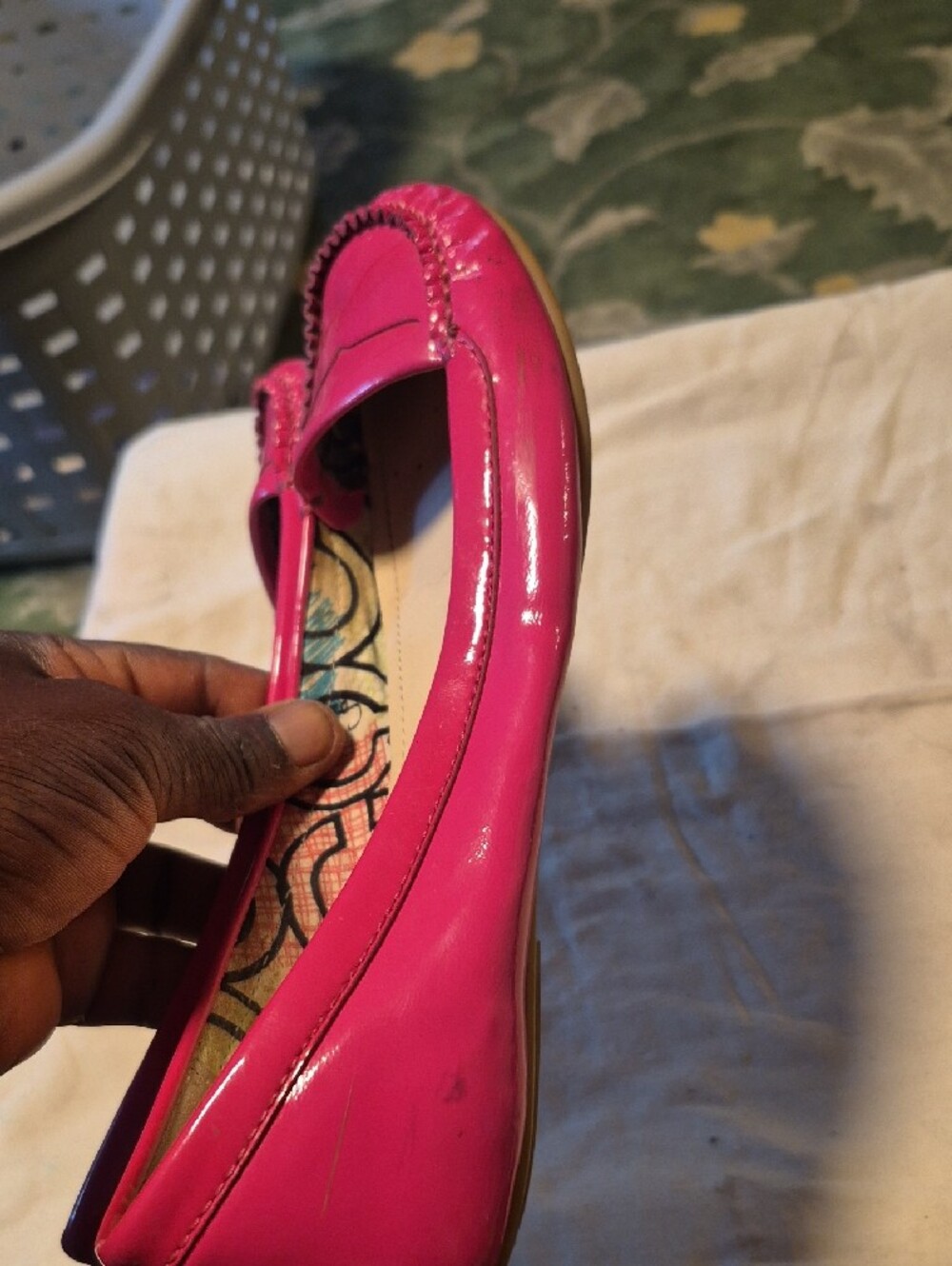 COACH Pink Patent Leather Penny Loafers - Picture 3 of 11